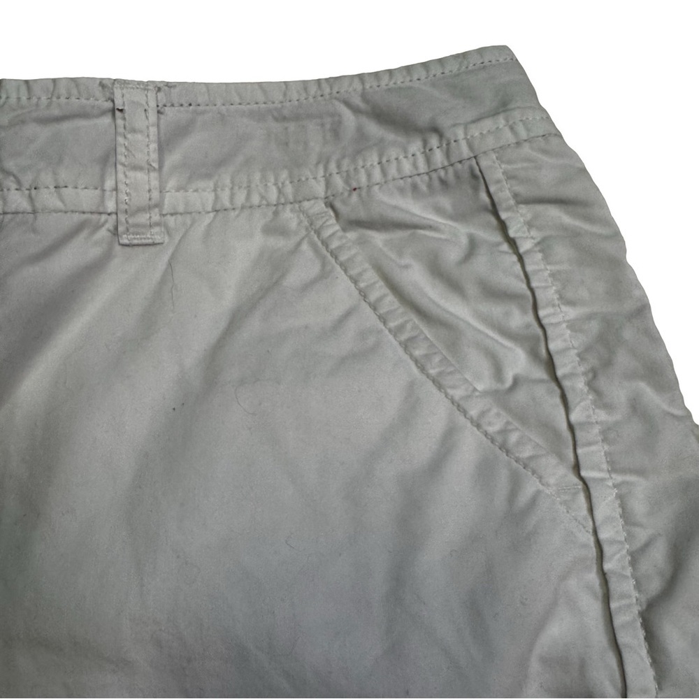 Converse One Star White Shorts Size 4 Tie Detail at the Hem Cuffed Cotton NWOT - Picture 6 of 14